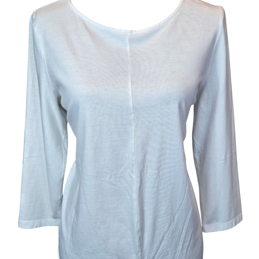 Talbots 3/4 Sleeve Top With Tie At Bottom